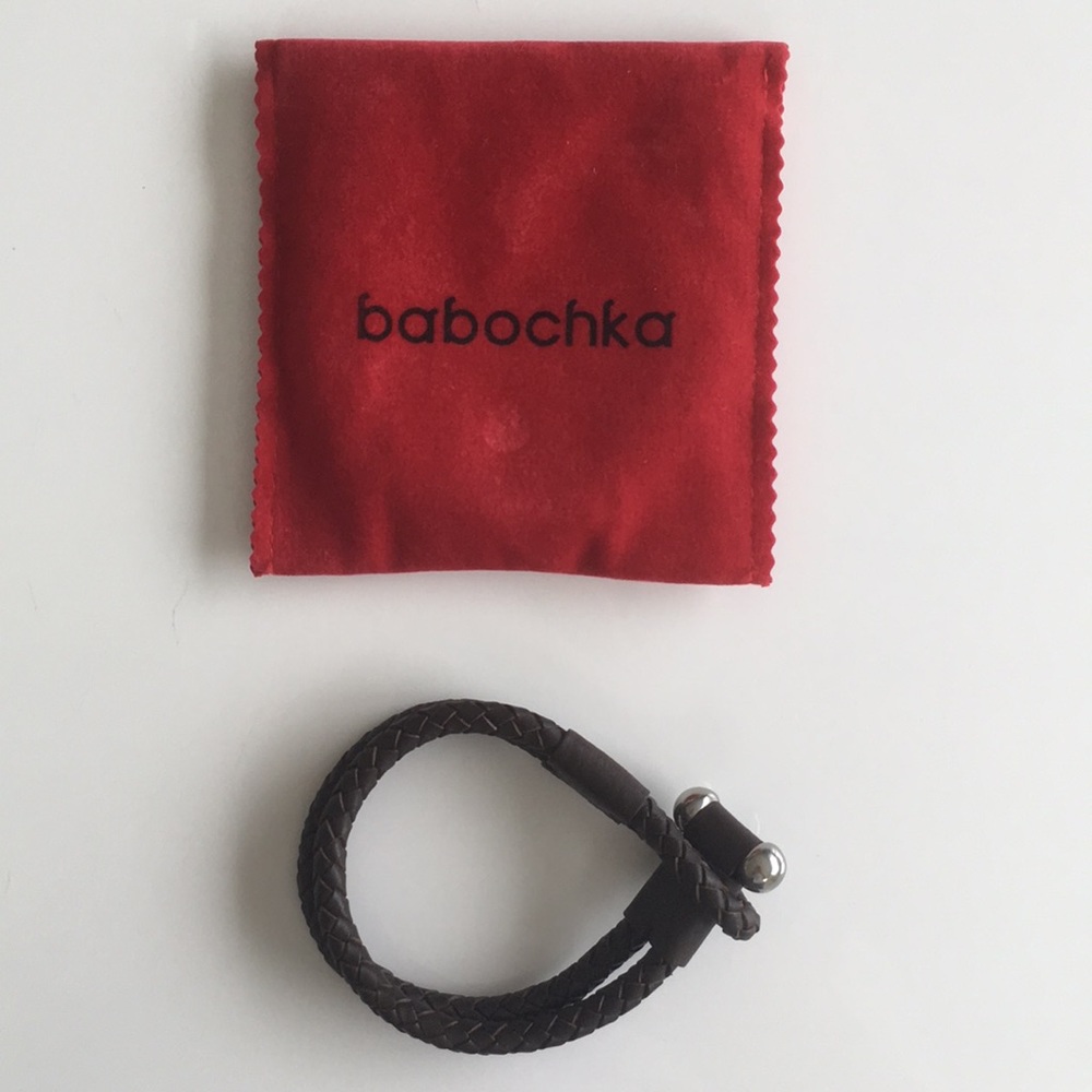 Babochka men’s dark brown leather bracelet